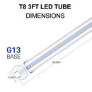 Romwish 3FT LED Tube Light, 14W(30W Equiv.), 1600LM 4 Pack - Cool White - Like New