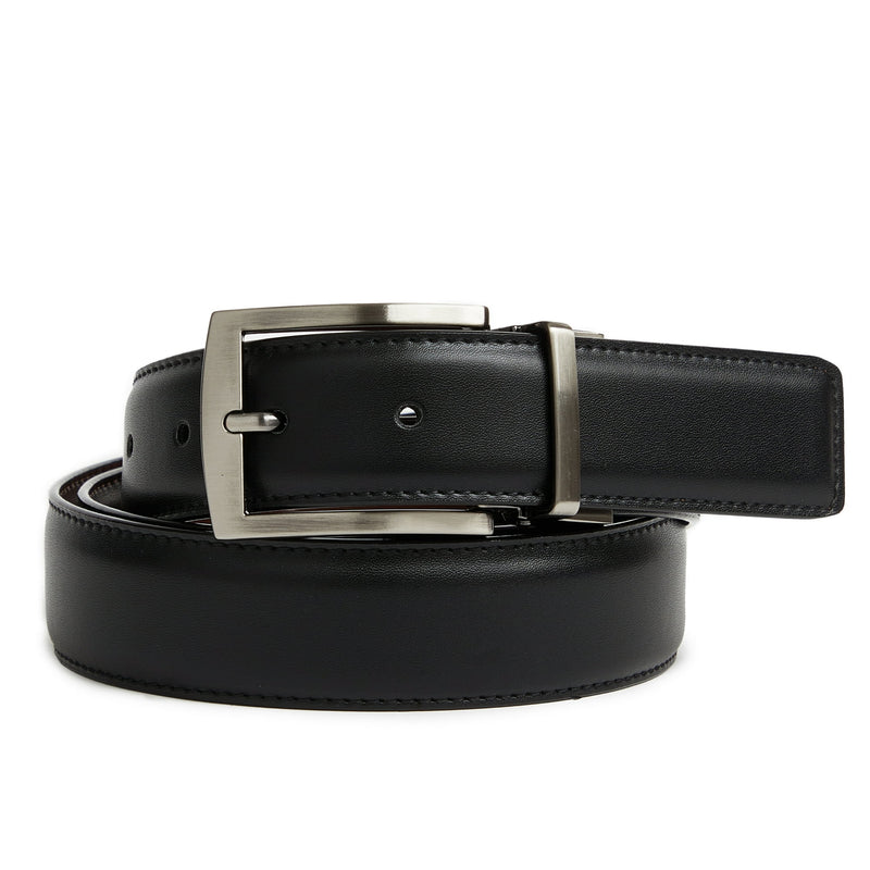 GIORGIO BRUTINI MEN'S REVERSIBLE STRETCH LEATHER BELT BLACK/BROWN SIZE L 36 - Brand New