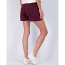 REAL ESSENTIALS 3PK WOMENS COTTON FRENCH TERRY 9" SHORT - M - WHITE/RED/BLACK - Like New
