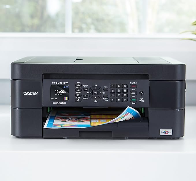 Brother Wireless All-in-One Inkjet Printer Multi-function MFC-J491DW - Black - Like New
