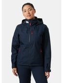 34447 Helly Hansen Women's Crew Hooded Midlayer Jacket 2.0 NAVY SMALL - Brand New