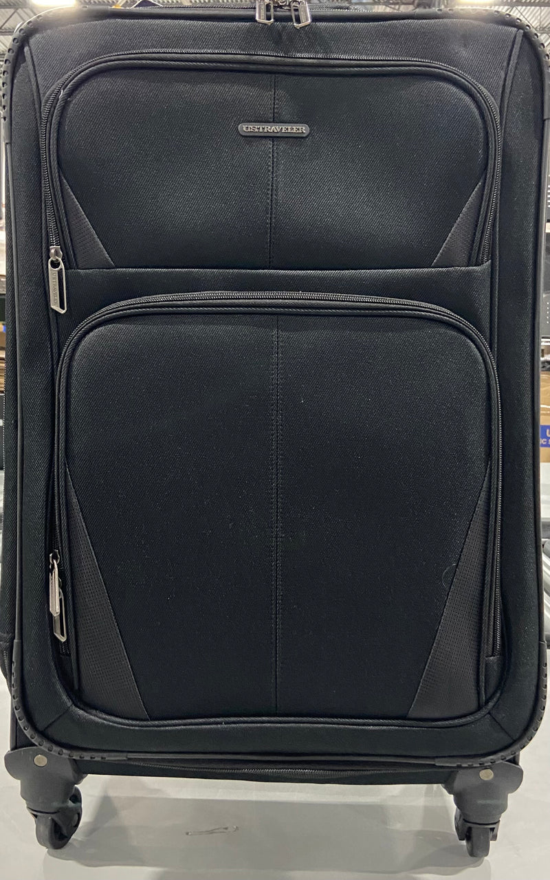 U.S. TRAVELER 27" AVIRON BAY EXPANDABLE SOFTSIDE SPINNER WHEELS BLACK US98140K27 - Like New