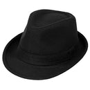 SIMPLICITY UNISEX TIMELESSLY CLASSIC MANHATTAN FEDORA HAT - BLACK - Like New