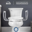 Bemis Assurance 3" Raised Toilet Seat with Handles Elongated B083Y4M7YH - Brand New