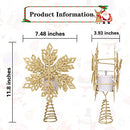 Vigdur Christmas Tree Topper Snowflake Magic Rotating Snowflake Projector - Brand New