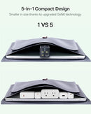 BASEUS CHARGING STATION 67W 5 IN 1 DETACHABLE TRAVEL POWER STRIP USB C - BLACK - Like New