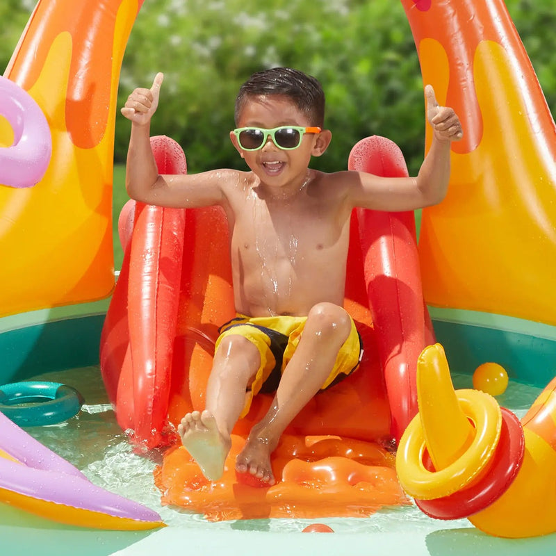 Funsicle Prehistoric Inflatable Pool, 72” x 62” x 46”, KA0411000 - Multicolor - Like New
