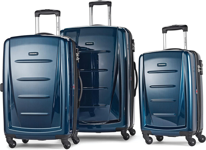 Samsonite Winfield 2 Hardside Luggage, 3-Piece set 20/24/28 - Deep Blue Like New