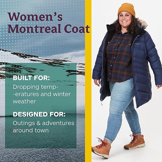 MARMOT WOMEN'S MONTREAL MIDTHIGH LENGTH DOWN PUFFER CT PLUS 2XL ARCTIC NAVY PLUS - Brand New