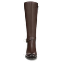Naturalizer Women's Jaya Wide Calf Knee High Boot Chocolate Brown Leather 11 W - Brand New
