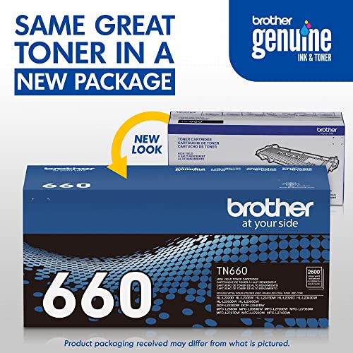 Brother Genuine High Yield Toner Cartridge TN660 Black - Like New
