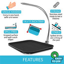 Single Handed Tipsi Tray (14"x11") B08BRY5SWZ - Black - Brand New