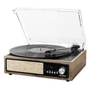 VICTROLA 3-IN-1 BLUETOOTH RECORD PLAYER BUILT IN SPEAKERS VTA-67-FNT - WALNUT - Like New