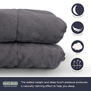 HUG BUD WEIGHTED BLANKET 90" X 90" 35-LBS NO COVER REQUIRED SILKY MINK - GREY - Brand New