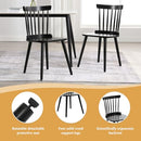 WOOW DEPOT BLACK DINING ROOM CHAIRS SET OF 2 FARMHOUSE DINING CHAIRS - BLACK - Like New