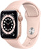 APPLE WATCH 6 GPS 40mm GOLD ALUMINUM PINK SAND SPORT BAND MG123LL/A - GOLD New