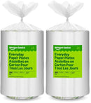 Amazon Basics Everyday Paper Plates, 8.62 Inch, Disposable, 600 Count - Brand New