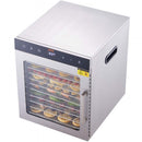 VEVOR ELECTRIC FOOD DEHYDRATOR 800W ELECTRIC FOOD DRYER STAINLESS STEEL - SILVER - Like New