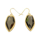 THE SAK MEDIUM STONE DROP EARRINGS NATURAL ONE SIZE - GOLD/NATURAL - Brand New