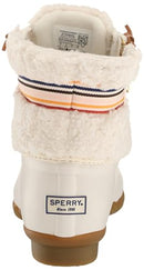 SPERRY WOMEN'S SALTWATER SHERPA RAIN BOOT WOMEN 9M RAINBOW IVORY-RAINBOW IVORY - Like New