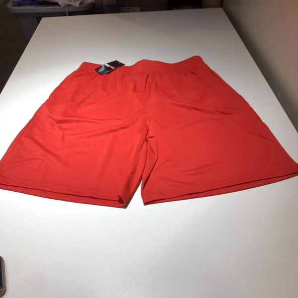 JUMP START MEN'S ATHLETIC MESH SHORTS - SIZE: MEN M - RED - Brand New