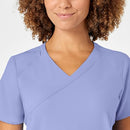 Wink W123 Women's Mock Wrap Scrub Top - B00W9S8LKW - Ceil Blue - 5X-Large - Brand New