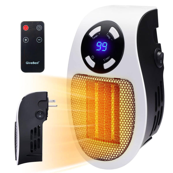 GIVEBEST PROGRAMMABLE SPACE HEATER LED DISPLAY WALL OUTLET - Scratch & Dent