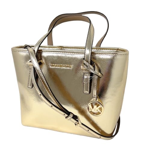 35H3GTVT0M Michael Kors XS Carry All Jet Set Travel Womens Tote, Pale Gold XS - Brand New