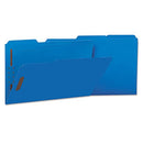 Universal Legal Size Top Tab Folders, 2 Fasteners, 1/3 Tab, Blue, 50/Box - Brand New