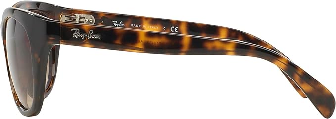 RAY BAN Women's Square Sunglasses RB4216 - Brown Gradient/Light Havana - Like New