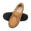 ISOTONER MEN'S MICROSUEDE MOCCASIN SLIPPER - SIZE: MEN 9.5-10.5 (BROWN) - Brand New