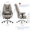 EXCEBET BIG AND TALL OFFICE CHAIR 400LBS WIDE SEAT LEATHER - LIGHT GRAY - Like New