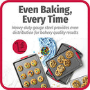 GOODCOOK MEGAGRIP SET OF 3 NONSTICK COOKIE SHEETS, SILICONE HANDLES - GRAY - Brand New
