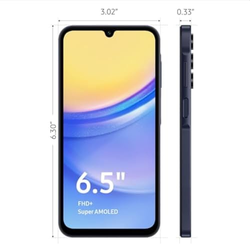 SAMSUNG GALAXY A15 5G AMOLED DISPLAY EXPANDABLE STORAGE TMOB ONLY - BLUE BLACK - Like New