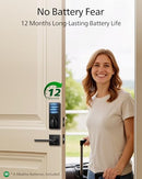 PHILIPS FINGERPRINT KEYLESS ENTRY DOOR LOCK, ELECTRONIC DOOR LOCK MATTE BLACK - Like New