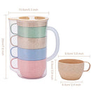 UDOIT Unbreakable Wheat Straw Kettle Set with 4 Multicolor Cups for Kids - Brand New