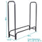 SUNNYDAZE OUTDOOR FIREWOOD LOG RACK AND COVER COMBO SET - 4FOOT, BLACK - Like New