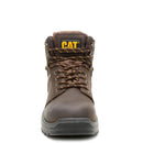 CATERPILLAR MENS STRIVER WATERPROOF STEEL TOE WORK BOOT - SIZE: 7.5 WIDE - BROWN - Like New