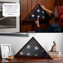 DECOMIL 5x9 Flag Display Case, Folded Flag Shadow Box, 5X9FLGCHRY - Cherry - Like New