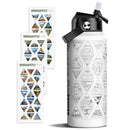 National Parks Water Bottle with Stickers 32oz Wide Mouth Leakproof 32OZ [WHITE] - Like New