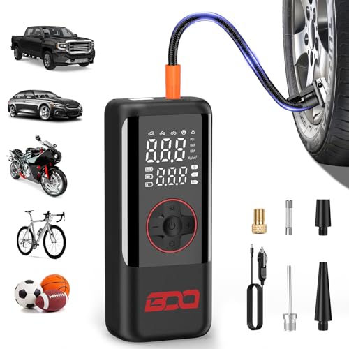 BDO Tire Inflator Portable Air Compressor 160PSI 12V Car Plug-In & CordlessTire - Like New