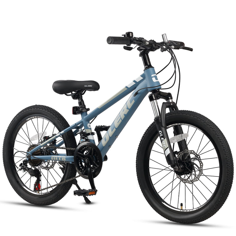 GLERC SKYLINE 20 INCH KIDS MOUNTAIN BIKE 21-SPEED KID BICYCLE - BLUE - Like New
