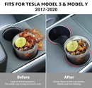 MOTROBE TESLA MODEL Y TESLA MODEL 3 CENTER CONSOLE CUP HOLDER INSERTS - BLACK - Like New