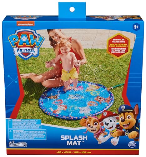 SWIMWAYS 6068642 PAW PATROL SPLASH MAT KIDS SPLASH PAD & OUTDOOR TOYS - Like New