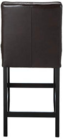 Best Selling Lopez Leather Counter Stool, Brown, Set of 2 - Like New