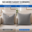 Hannah Linen Throw Pillow Inserts 22x22 4 Pack Square Cushion Pillow Forms - Brand New