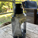 ALL IN MOTION 64OZ TRITAN BEVERAGE PLASTIC BPA-FREE DRINKWARE TRANSPARENT BLACK - Like New