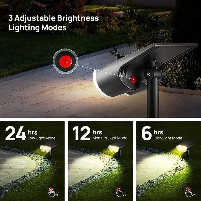 Consciot Solar Spot Lights Outdoor 16 LEDs Outdoor Lights 2 - Scratch & Dent