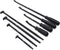 EXXO 8pcs Pry Bar 8, 12, 18, 25" Handle Prybars 6, 12, 16, 20" Rolling Pry Bars - Brand New