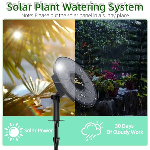 CIRYASR Solar Drip Irrigation System Automatic, 2200mAh , 6 - Scratch & Dent